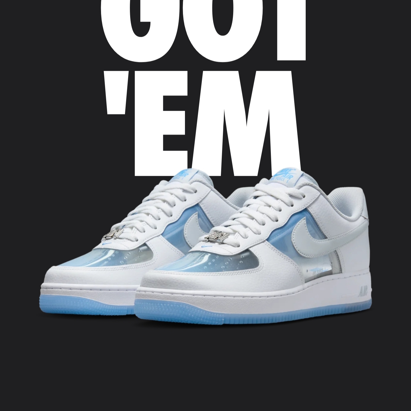 Nike Air Force 1 White and University Blue 착용 스타일 - 3