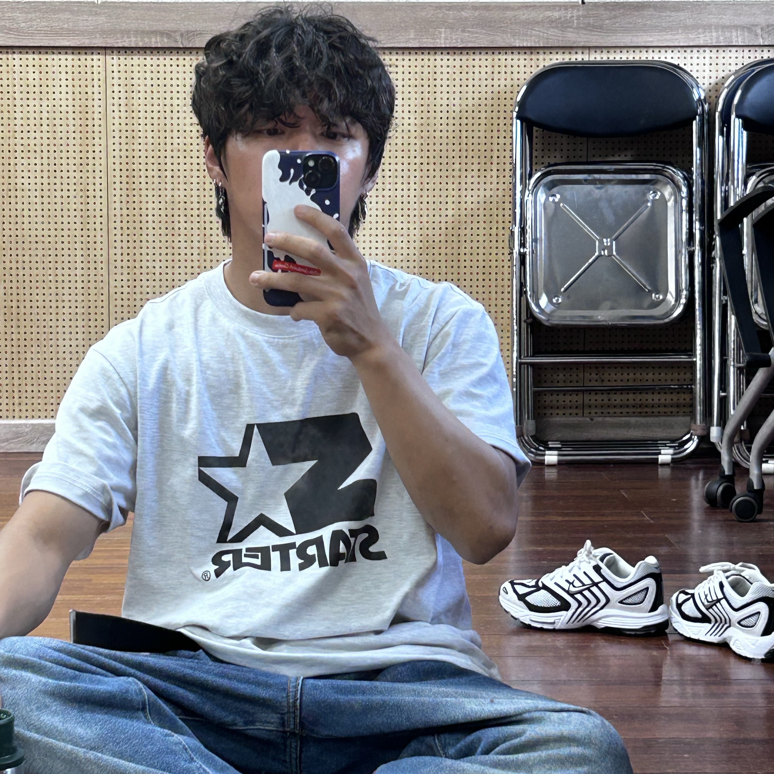 Nike Air Pegasus 2K5 White Black 착용 스타일