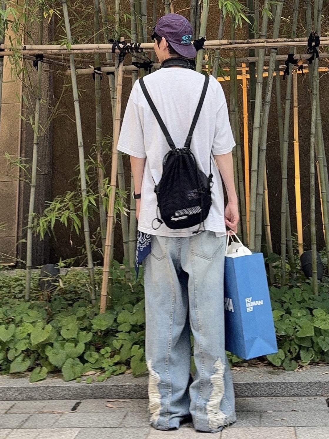 Jordan 1 x Zion Williamson Retro Low OG Flax and Oil Green, Supreme Mesh Small Backpack Black - 23SS 착용 스타일 - 7