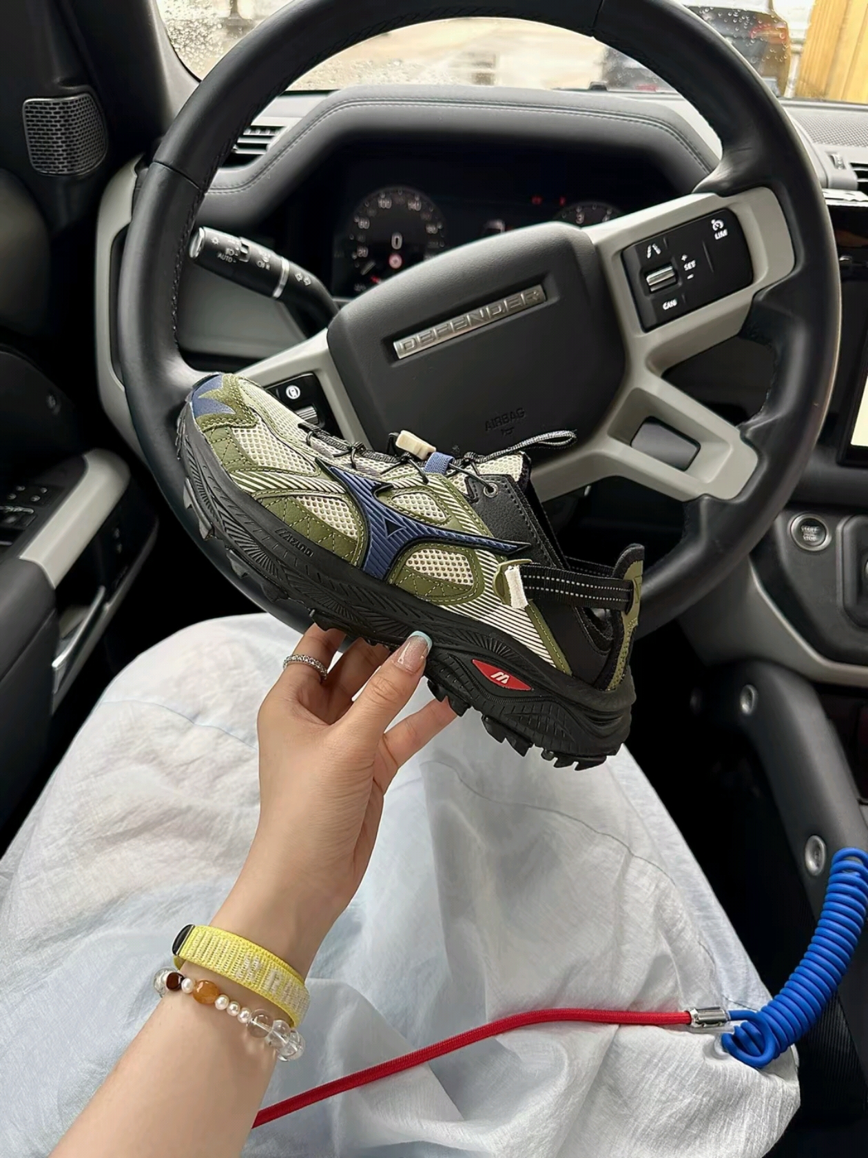 Mizuno Racer Trail SE Khaki 착용 스타일 - 1
