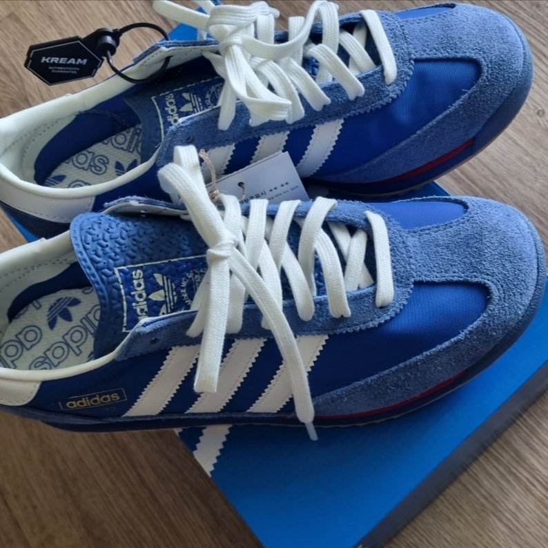Adidas SL 72 RS Blue Core White 착용 스타일