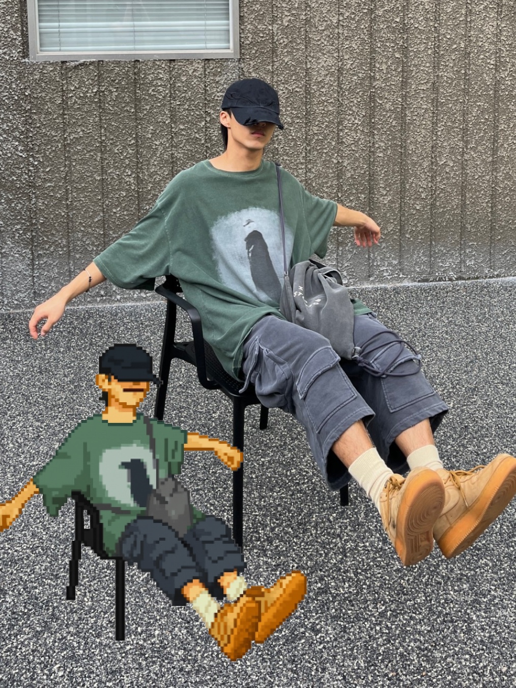 Supreme Loose Fit Multi Stripe S/S Shirt Black - 24SS, Crocs Stomp Clog Black 착용 스타일 - 10