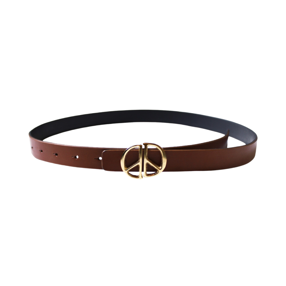 캐피탈 레더 더블 버클 벨트 브라운(Kapital Leather Double Buckle Belt Brown)