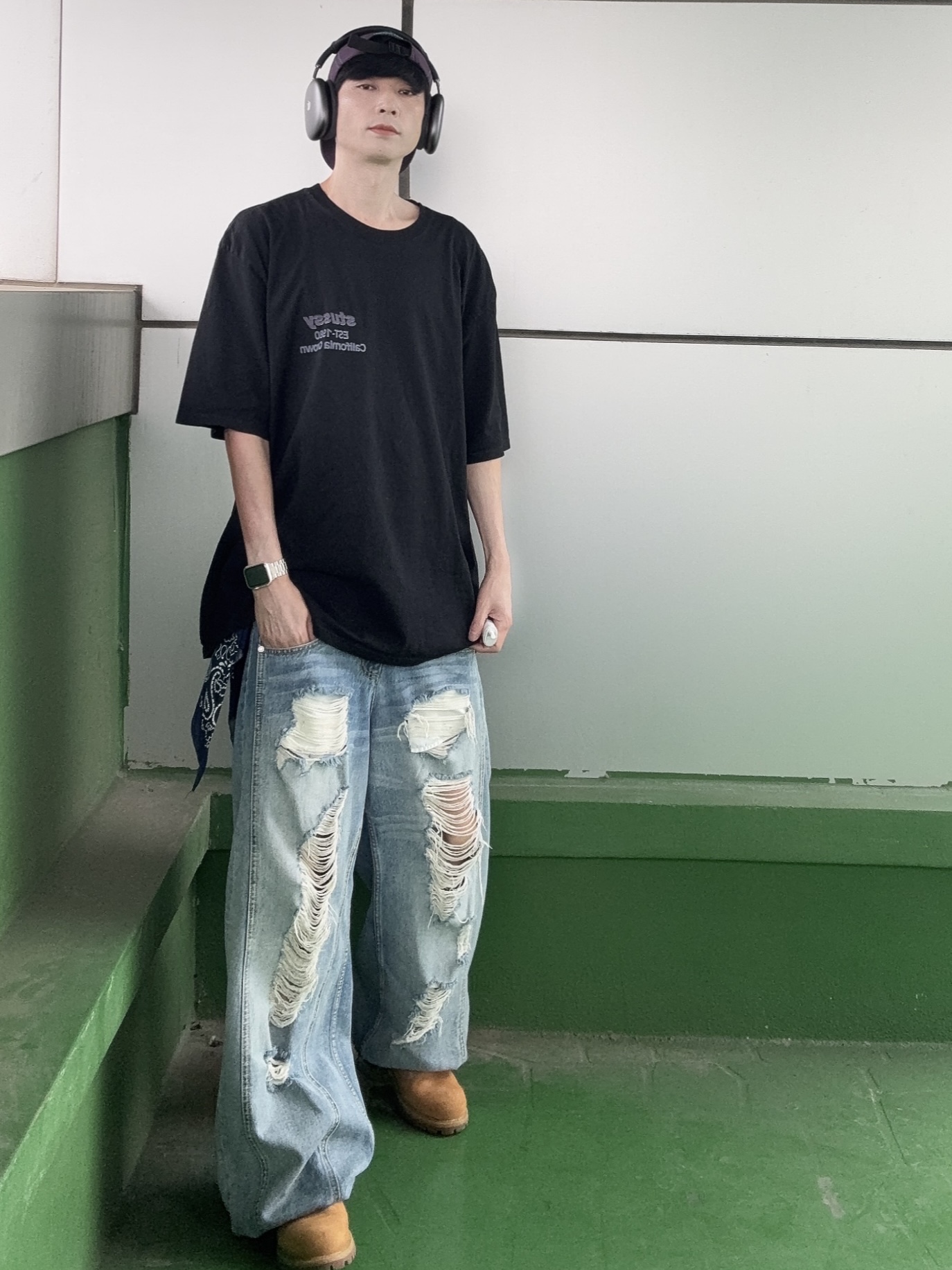 Timberland Premium 6 inch Waterproof Boot Wheat Nubuck - Medium, Stussy California Grown Pigment Dyed T-Shirt Black 착용 스타일 - 6