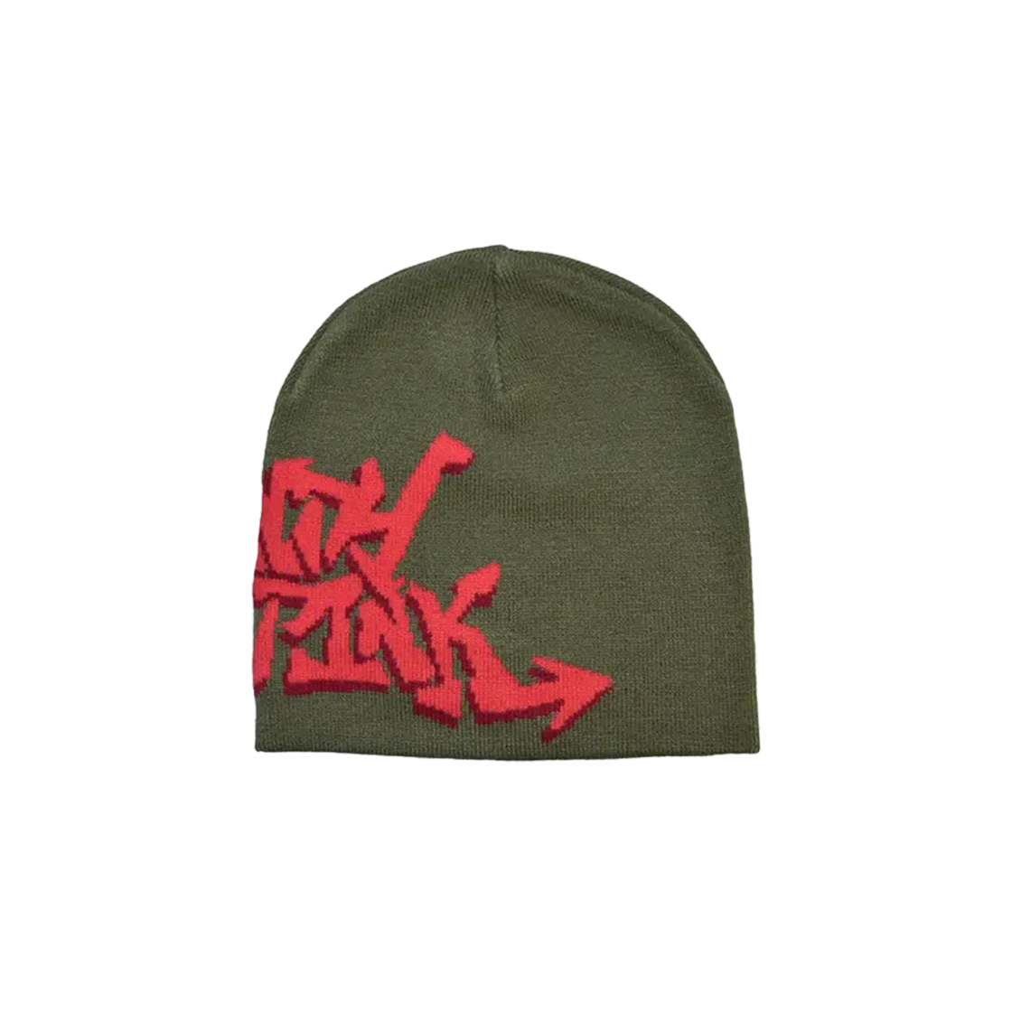 반디 더 핑크 그래피티 비니 밀리터리 그린 레드(Vandy The Pink Graffiti Beanie Military Green Red)