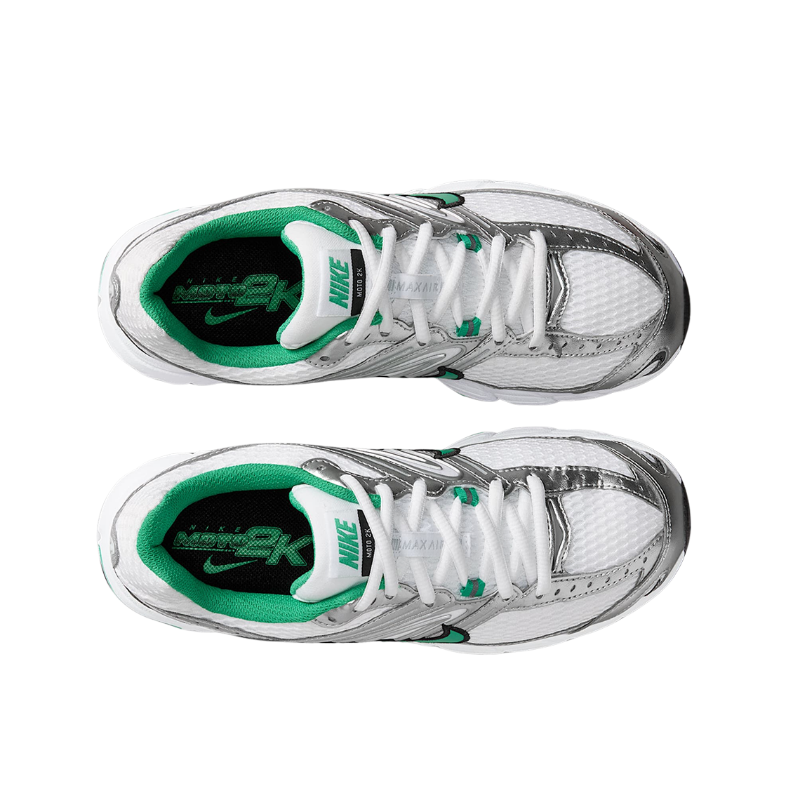 (W) 나이키 에어맥스 모토 2K 화이트 메탈릭 실버((W) Nike Air Max Moto 2K White Metallic Silver) - 2