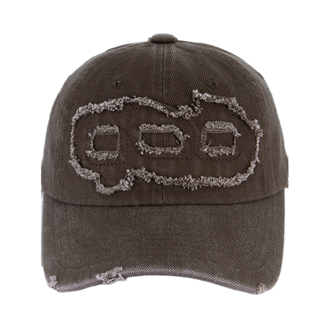 GDS51RUBC01BRFF GODASHIN Symbol Applique Damage Ball Cap Brown - #2