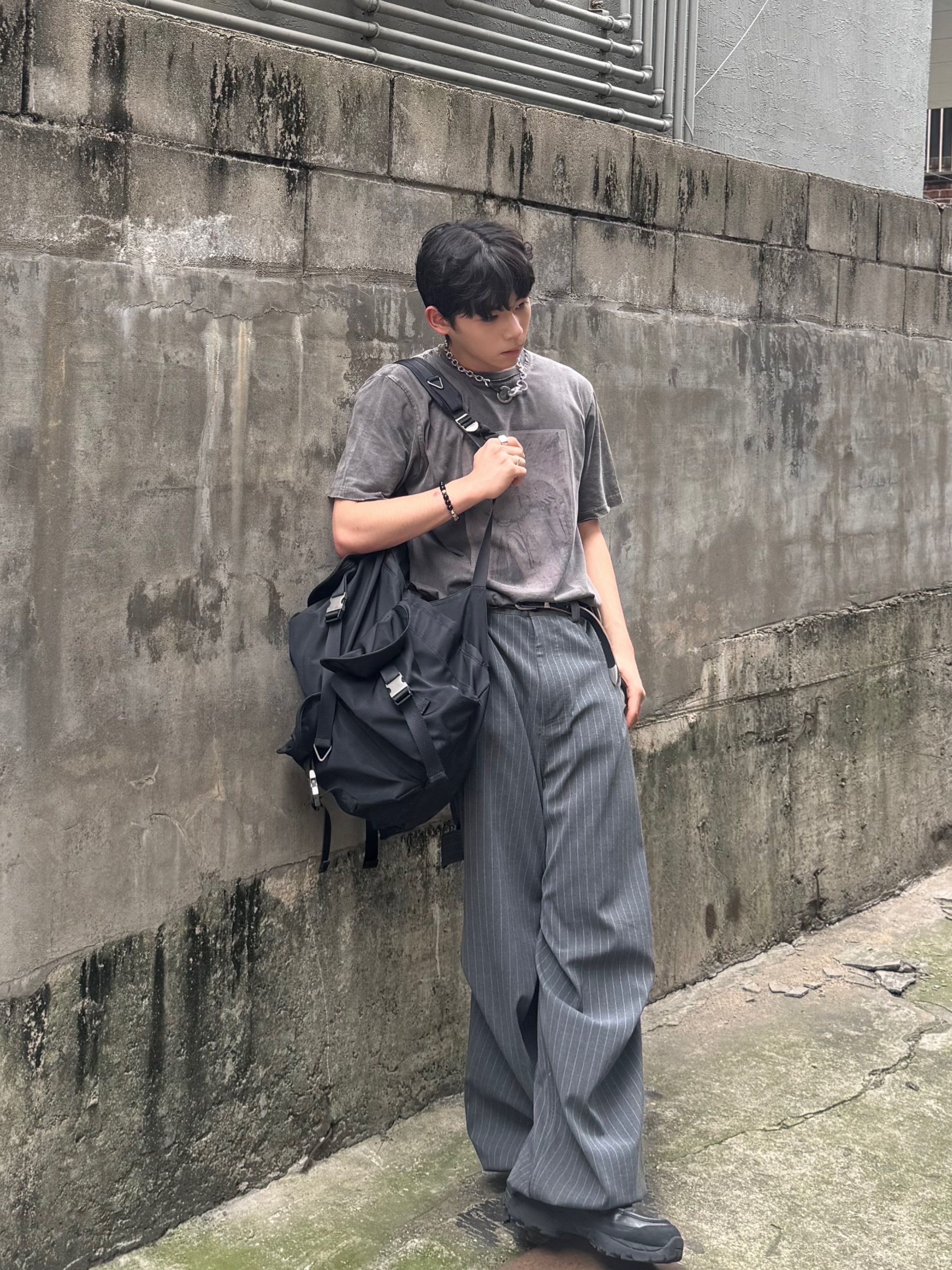 Roa Hiking Loafer Black, Kamien 247 All Day Baggy Pants Stripe Gray 착용 스타일