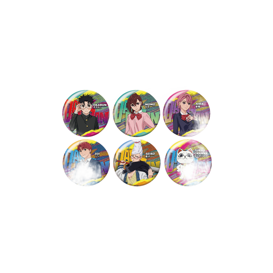 키쿠 단다단 뱃지 6종 랜덤팩 세트(KIKU Dandadan Badge 6 Kinds Random Pack Set)