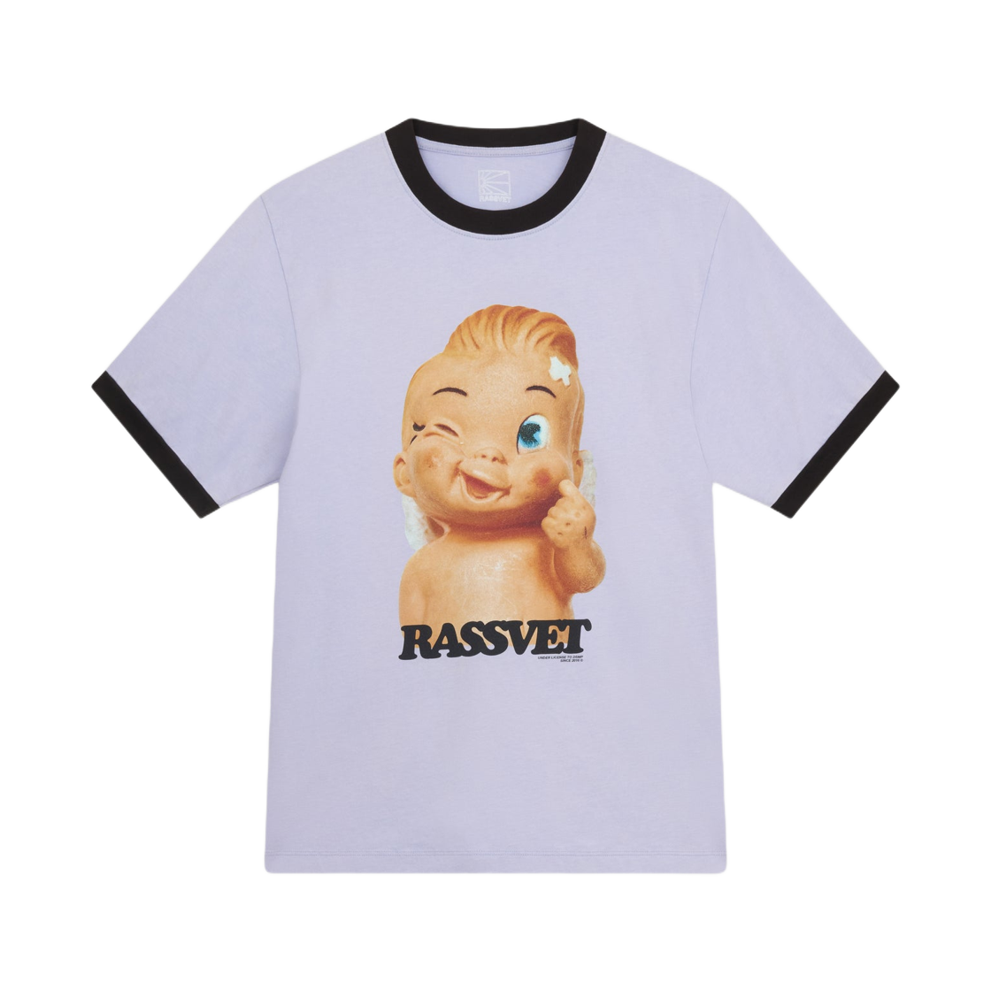 라스벳 메르시 링거 티셔츠 라벤더(Rassvet Merci Ringer T-Shirt Lavender)