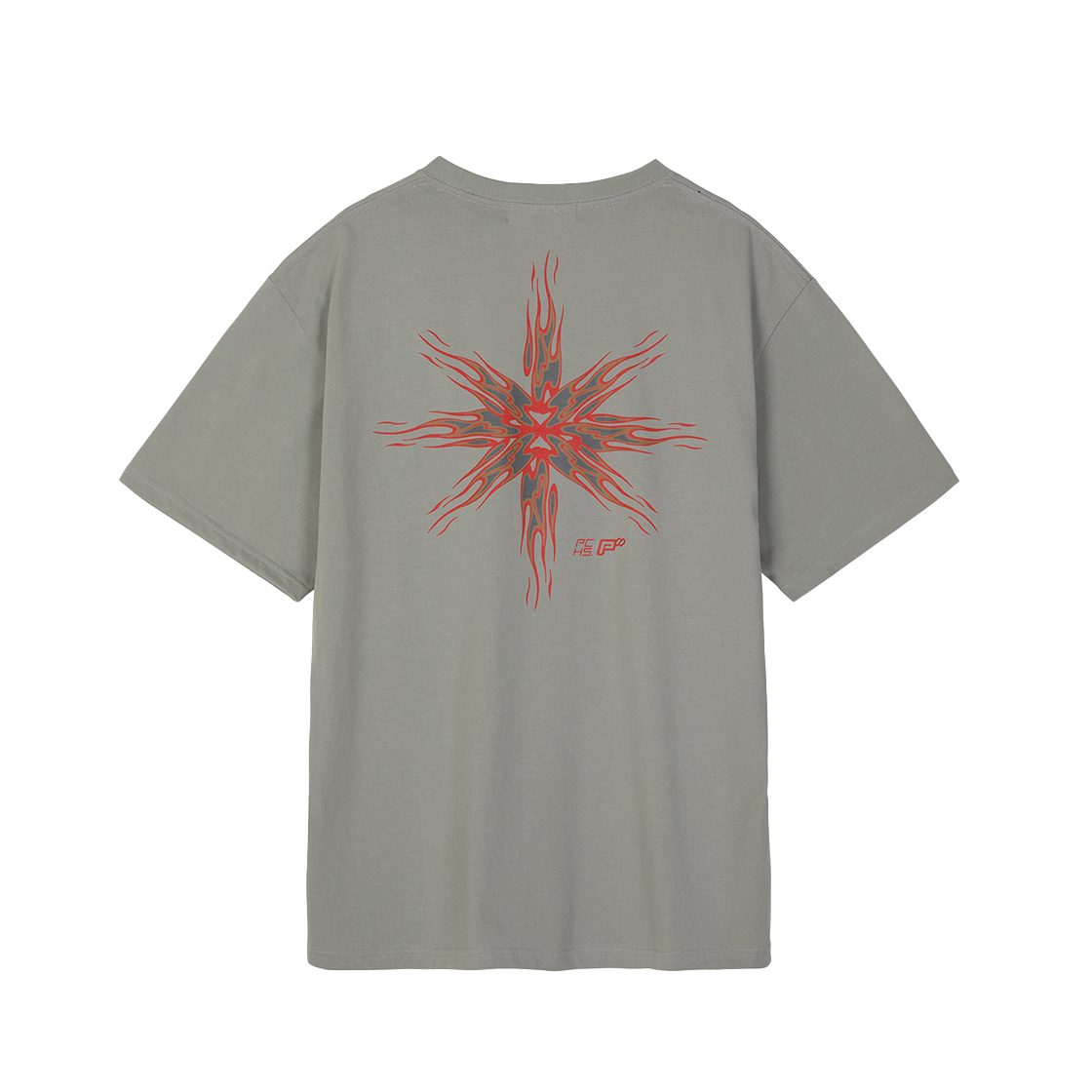 피치스 플레임 로고 숏슬리브 티 라이트 카키(Peaches. Flame Logo S/S Tee Light Khaki)