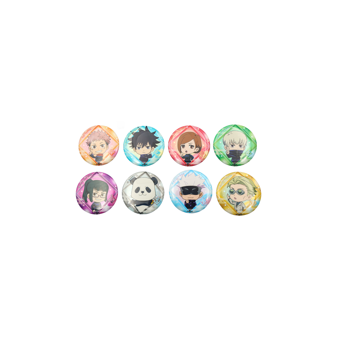 키쿠 주술회전 SD 캐릭터 뱃지 8종 세트(KIKU Jujutsu Kaisen SD Character Badge 8 Kinds Set)