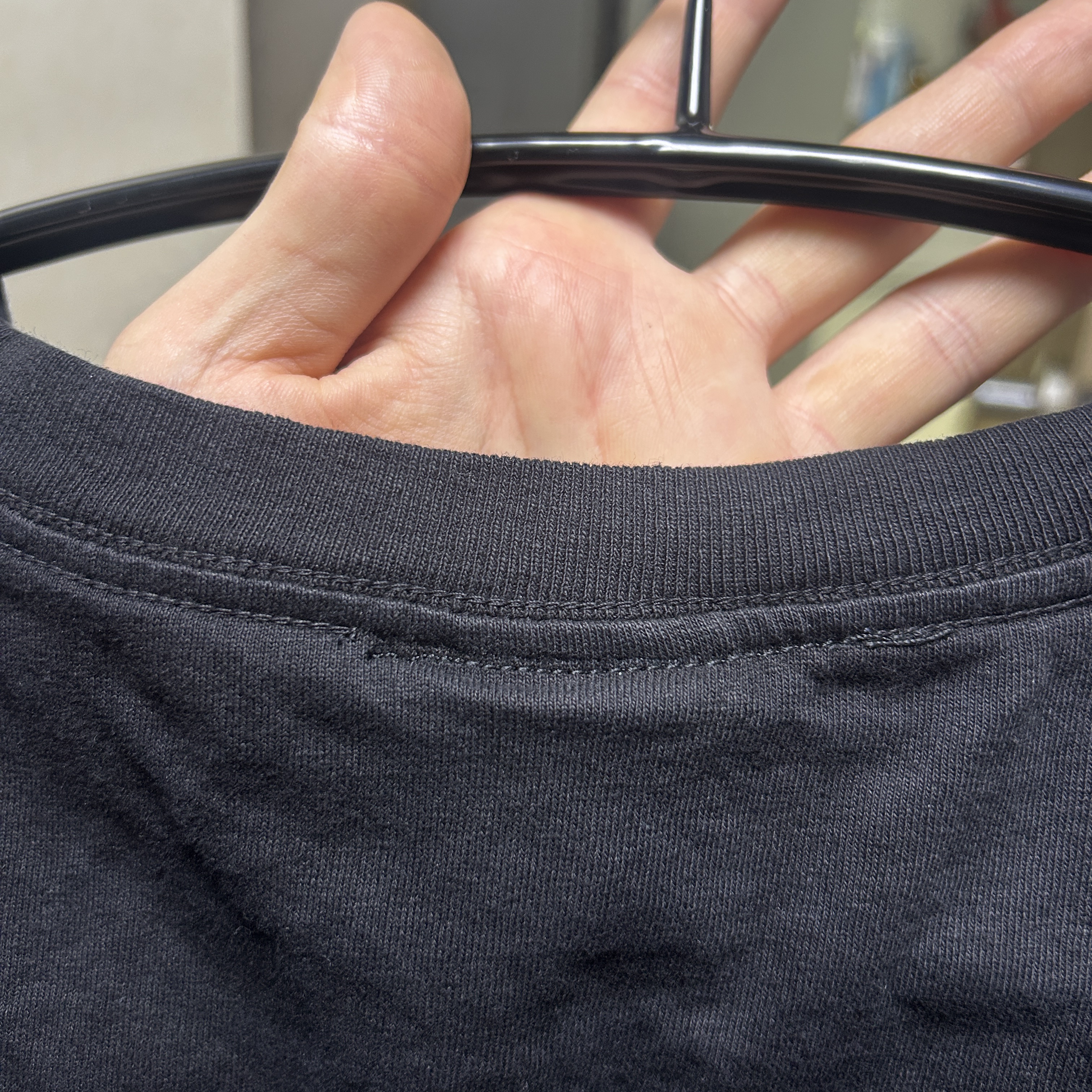 Stussy Pigment Dyed Classic Gear T-Shirt Black 착용 스타일 - 2