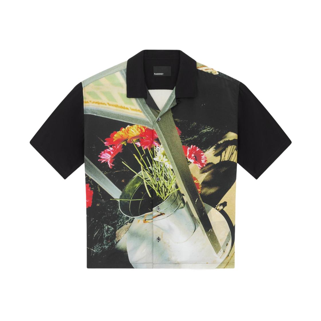 라스벳 라 멜랑콜리아 쉐도우 SS 셔츠 블랙 프린트(Rassvet La Melancolia Shadow SS Shirt Black Print) - 1