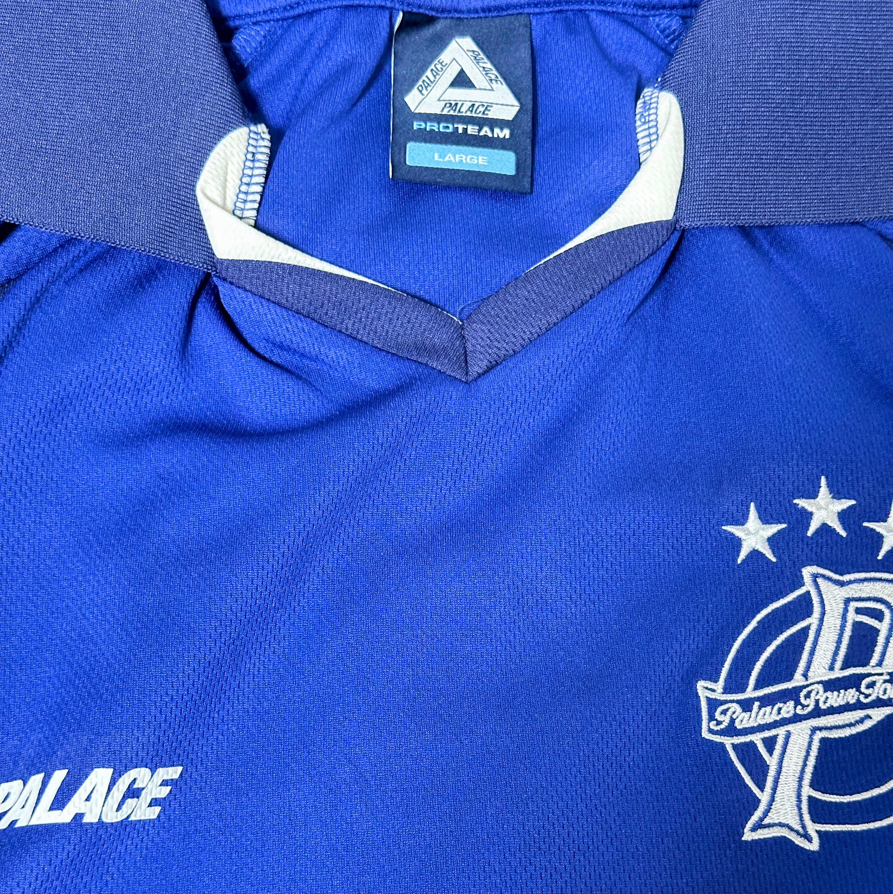 Palace Palais Pro Team Jersey Blue Berry - 25SS 착용 스타일