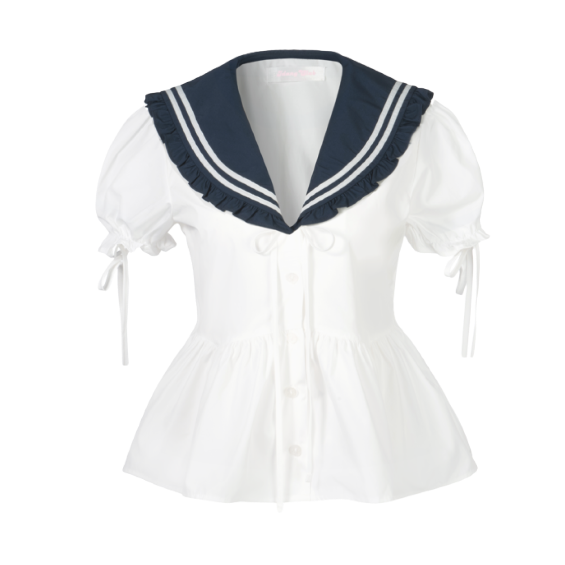 (W) 아이당 클럽 세일러 블라우스 네이비((W) Idang Club Sailor Blouse Navy)