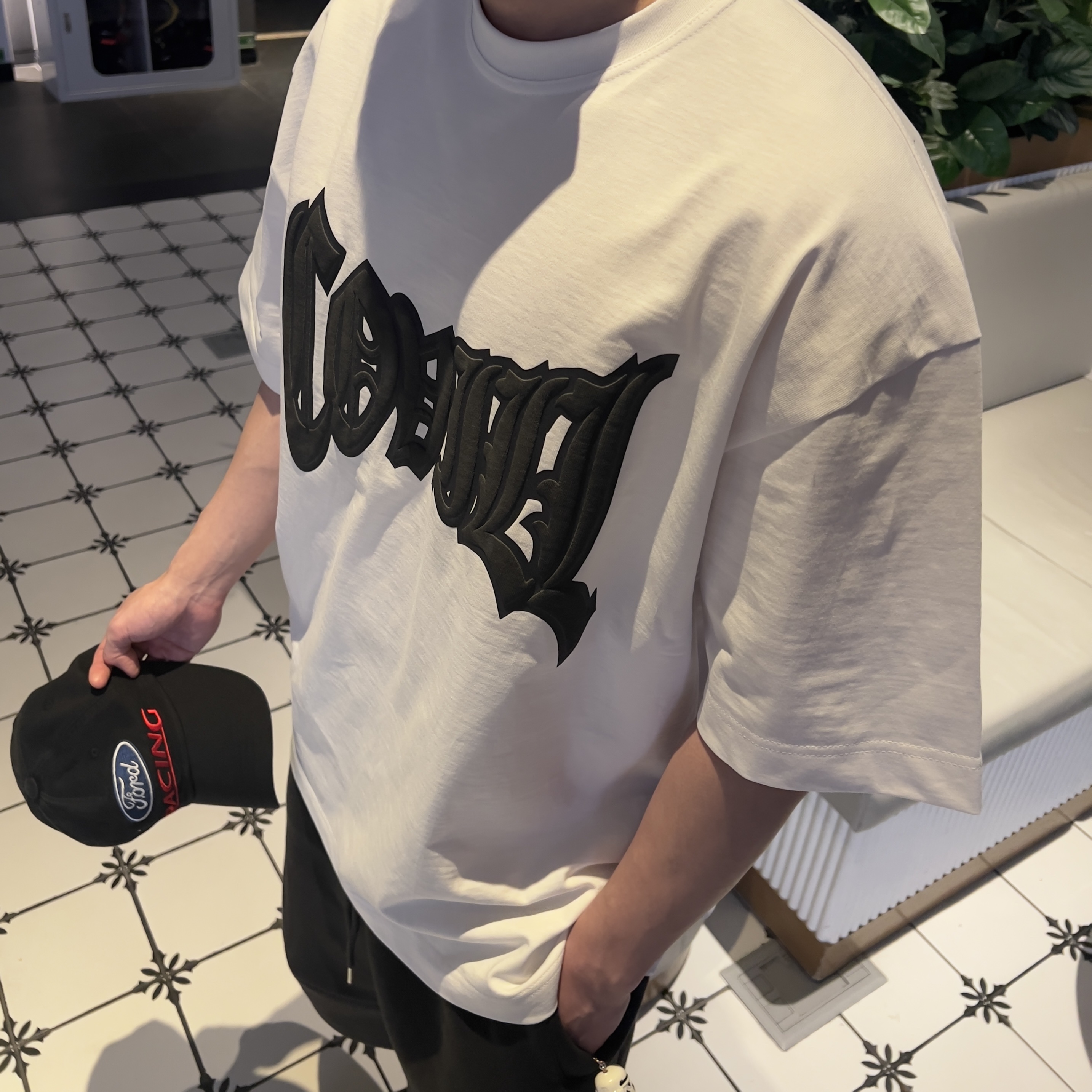 Oakley Factory Team x Brain Dead Jacquard Flesh Yellow Black 착용 스타일 - 2