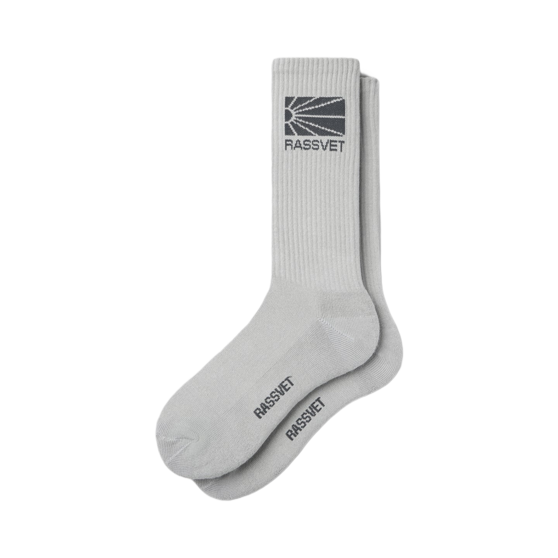 라스벳 로고 크루 삭스 그레이(Rassvet Logo Crew Socks Grey) - 1