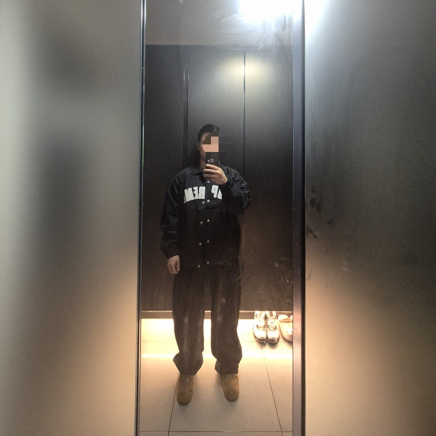Supreme Arc Denim Coaches Jacket Black - 25SS 착용 스타일 - 6