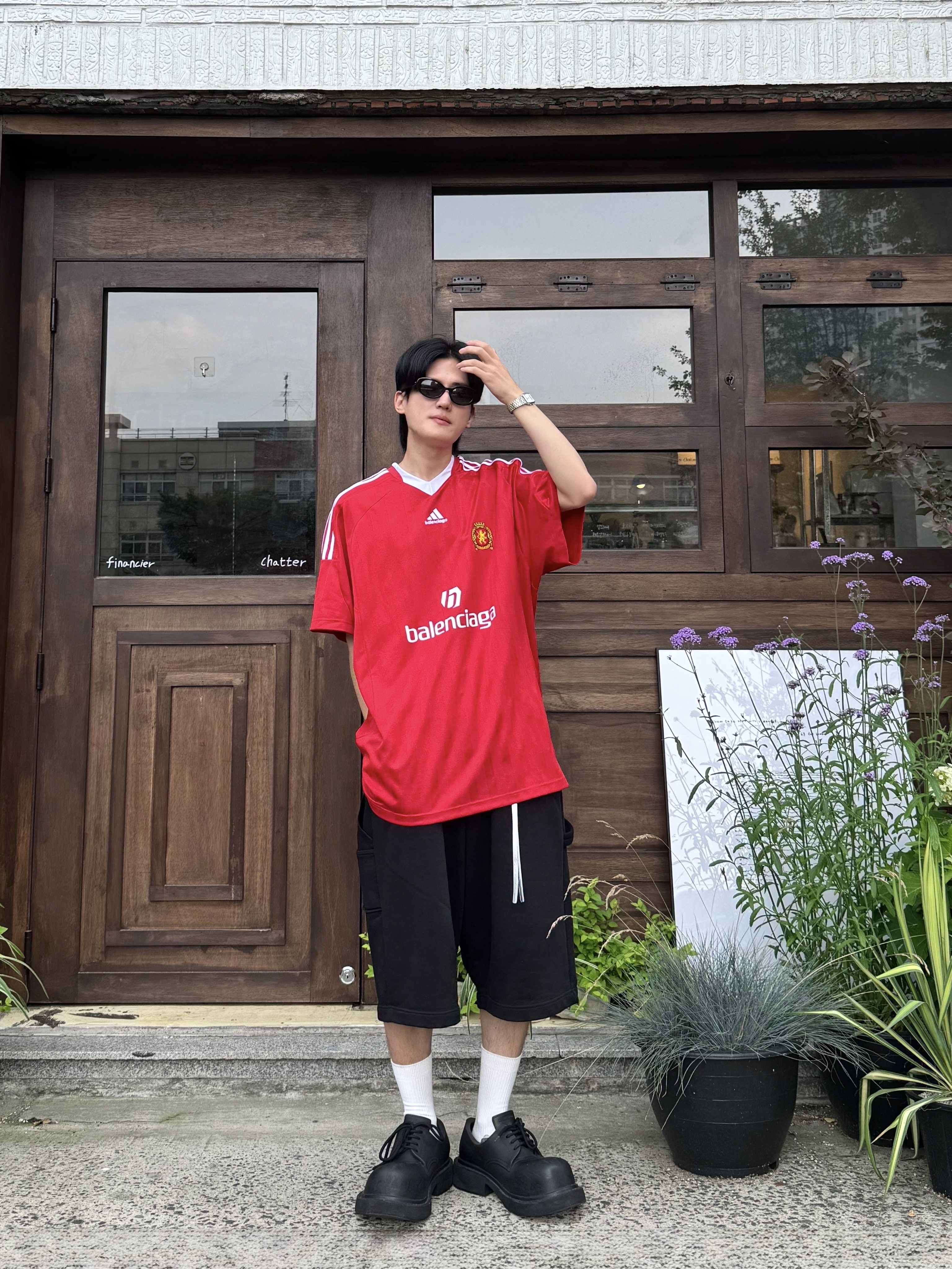 Balenciaga Steroid Derby Black, Casio AQ-230A-7AMQY 착용 스타일 - 1