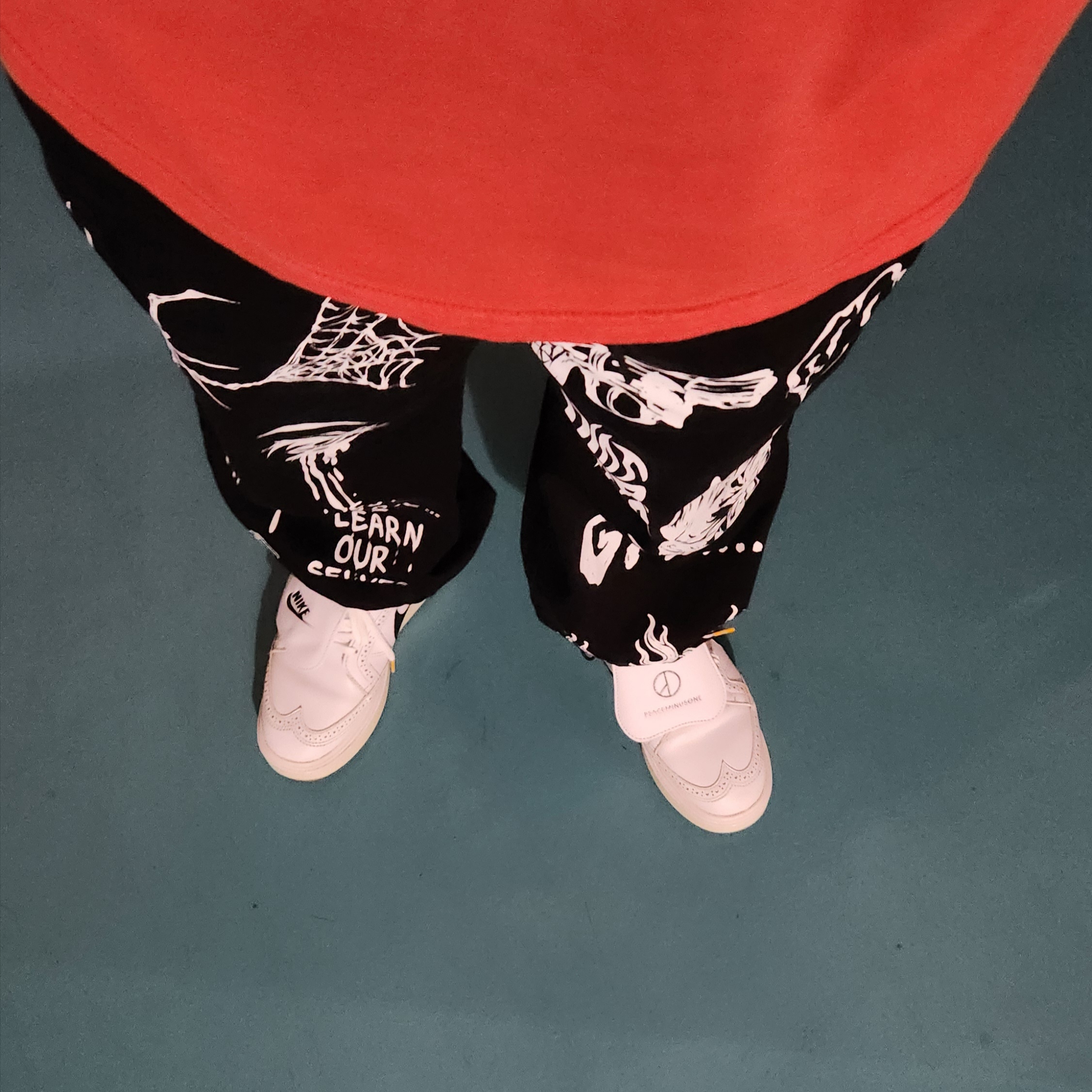 Nike x Peaceminusone Kwondo1 White 착용 스타일