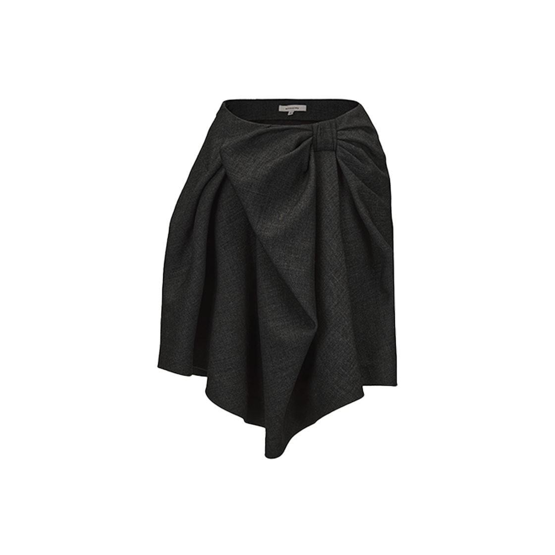 마크공 우먼 보우 타이 미디 스커트 그레이 - 25FW(Markgong Women Bow Tie Midi Skirt Grey - 25FW)