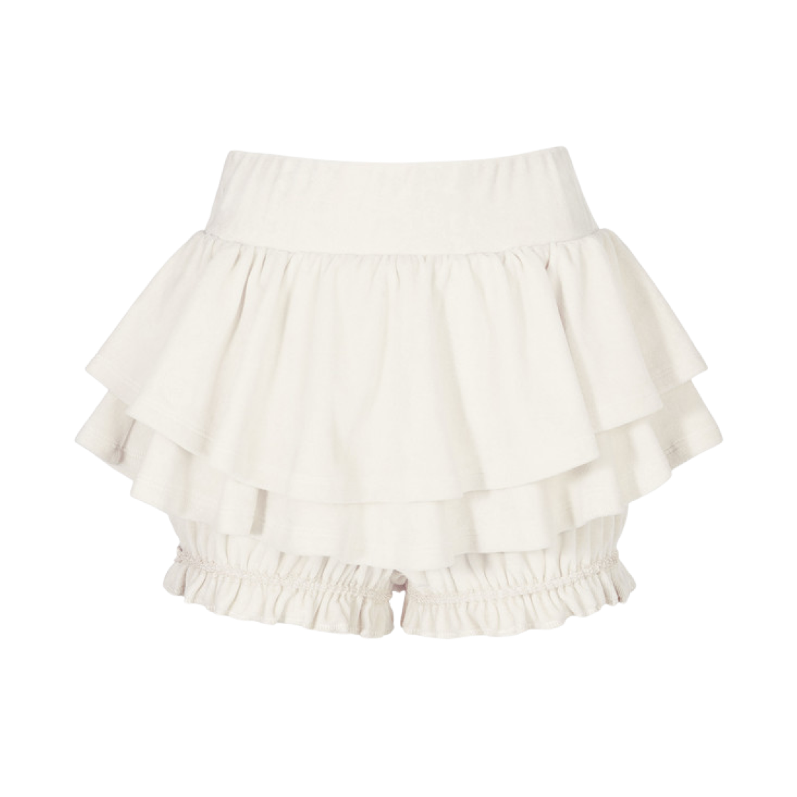 (W) 아이당 클럽 벨벳 스커트 화이트((W) Idang Club Velvet Skirt White)