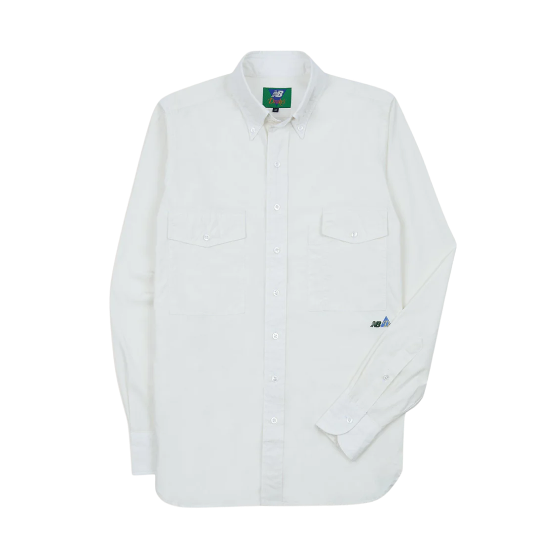 DR2A4A-25222-01-000 Drake’s x New Balance Poplin Hiking Shirt White