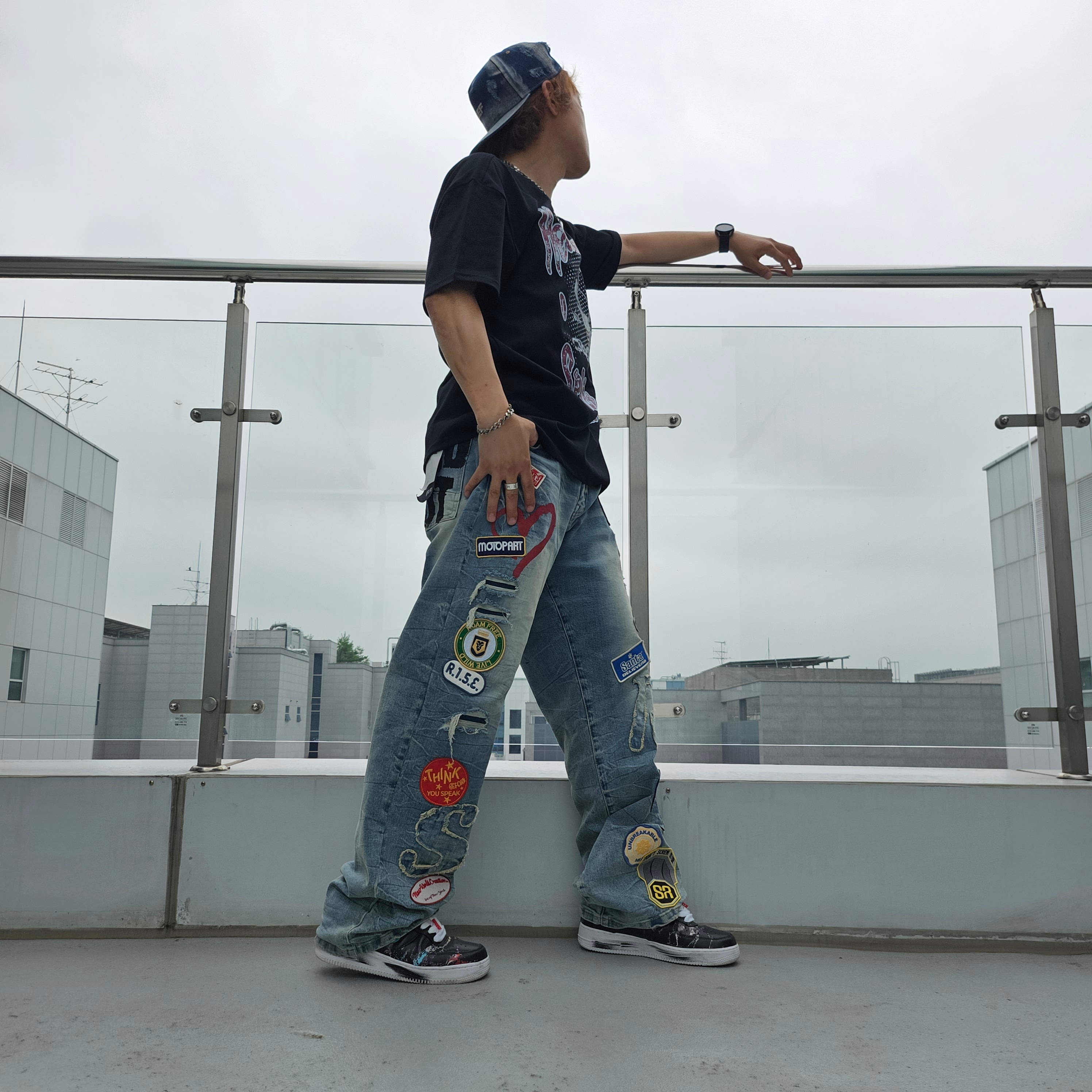 Diesel Dx1509 Stainless Steel Chain Necklace Silver, Nike x Peaceminusone Air Force 1 Low Para-Noise 3.0 Black and Multicolor 착용 스타일 - 2