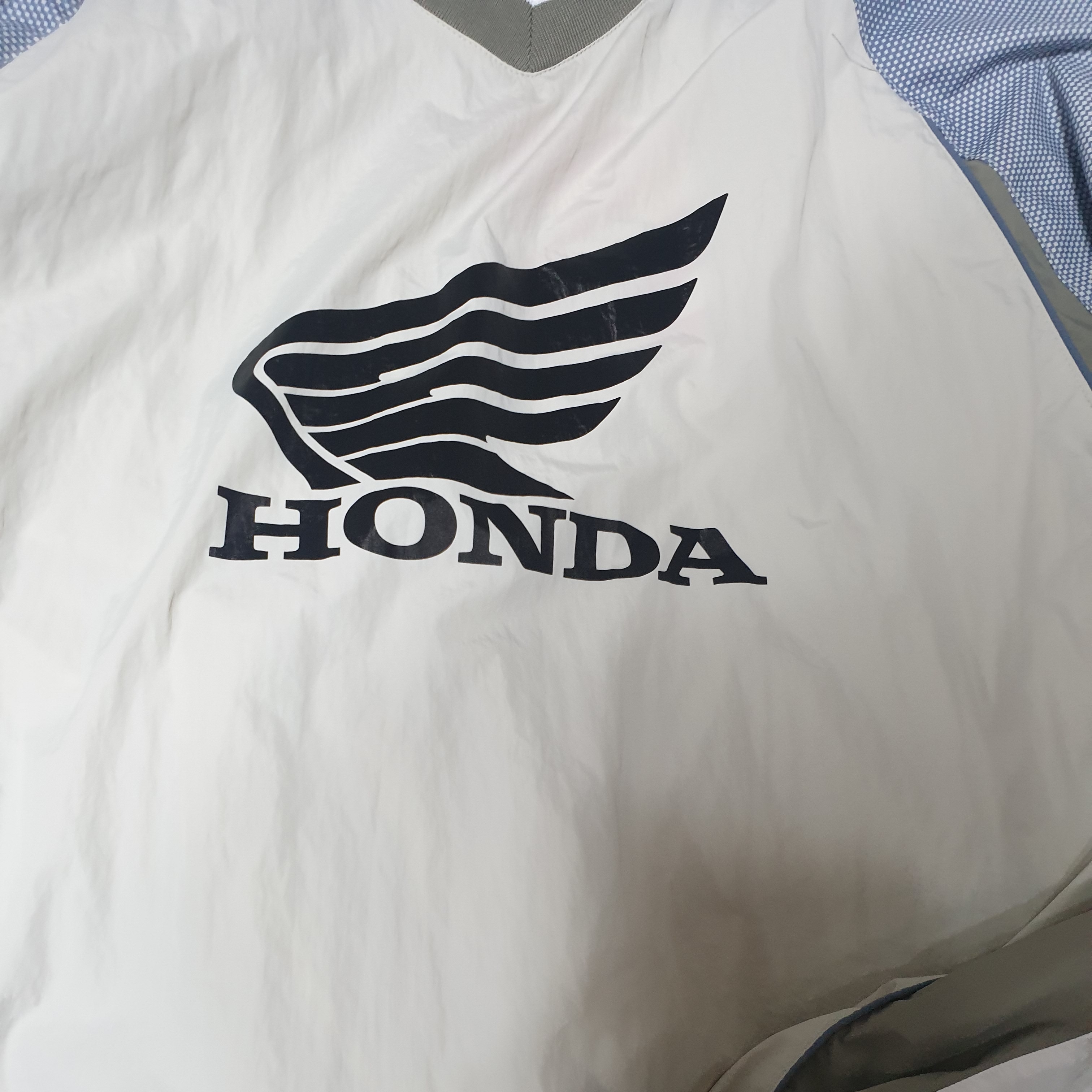 Honda Speed Track Nylon T-Shirt Beige 착용 스타일