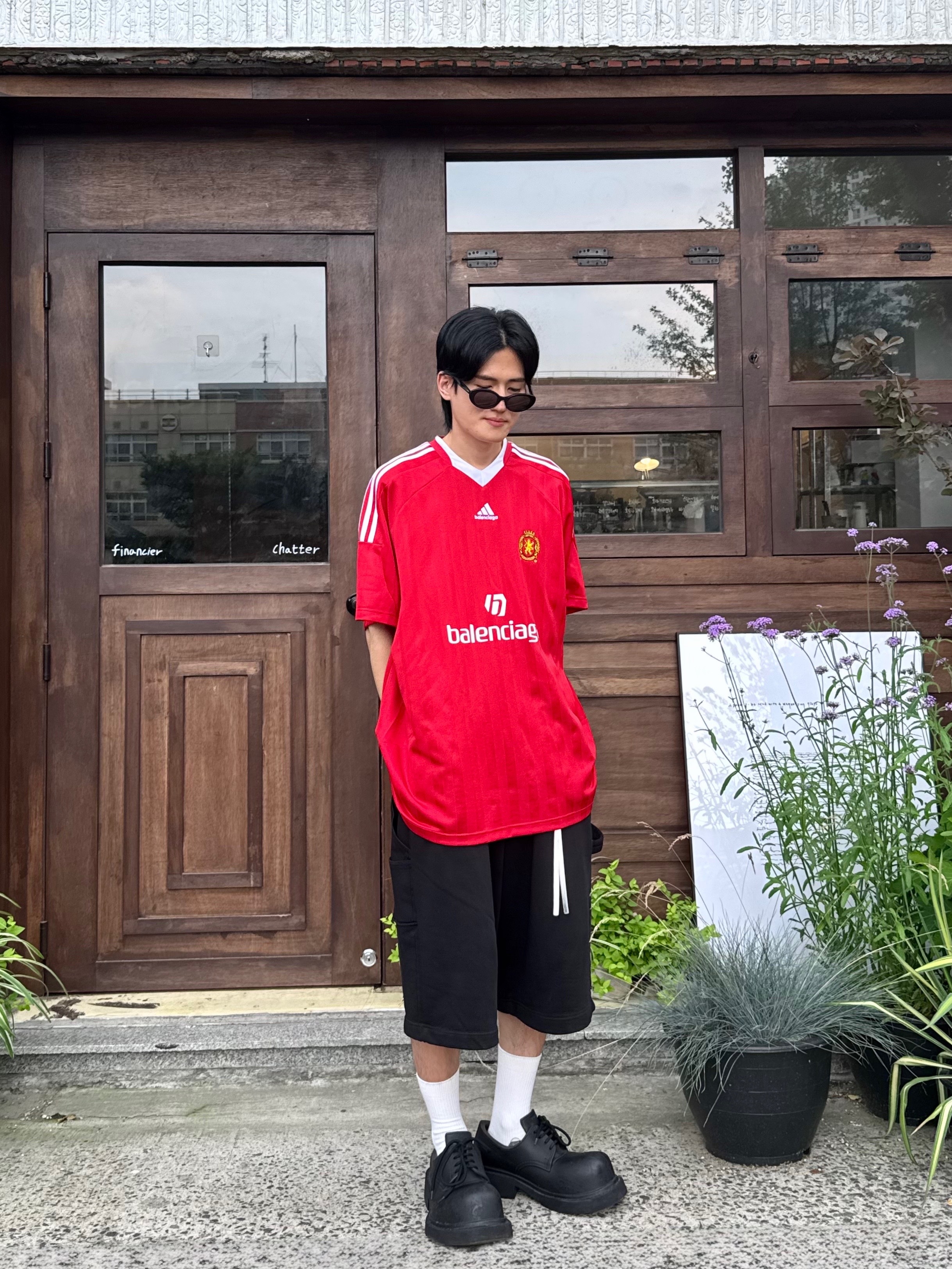 Balenciaga Steroid Derby Black, Casio AQ-230A-7AMQY 착용 스타일 - 2
