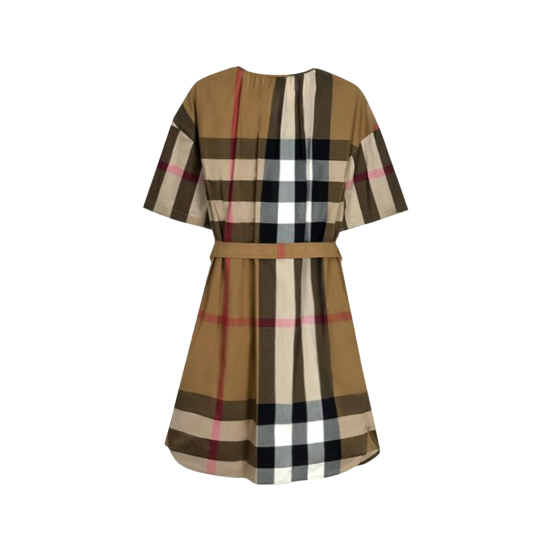 (W) 버버리 그레톤 코튼 벨트 드레스 토프 브라운((W) Burberry Gretton Cotton Belt Dress Taupe Brown) - 2