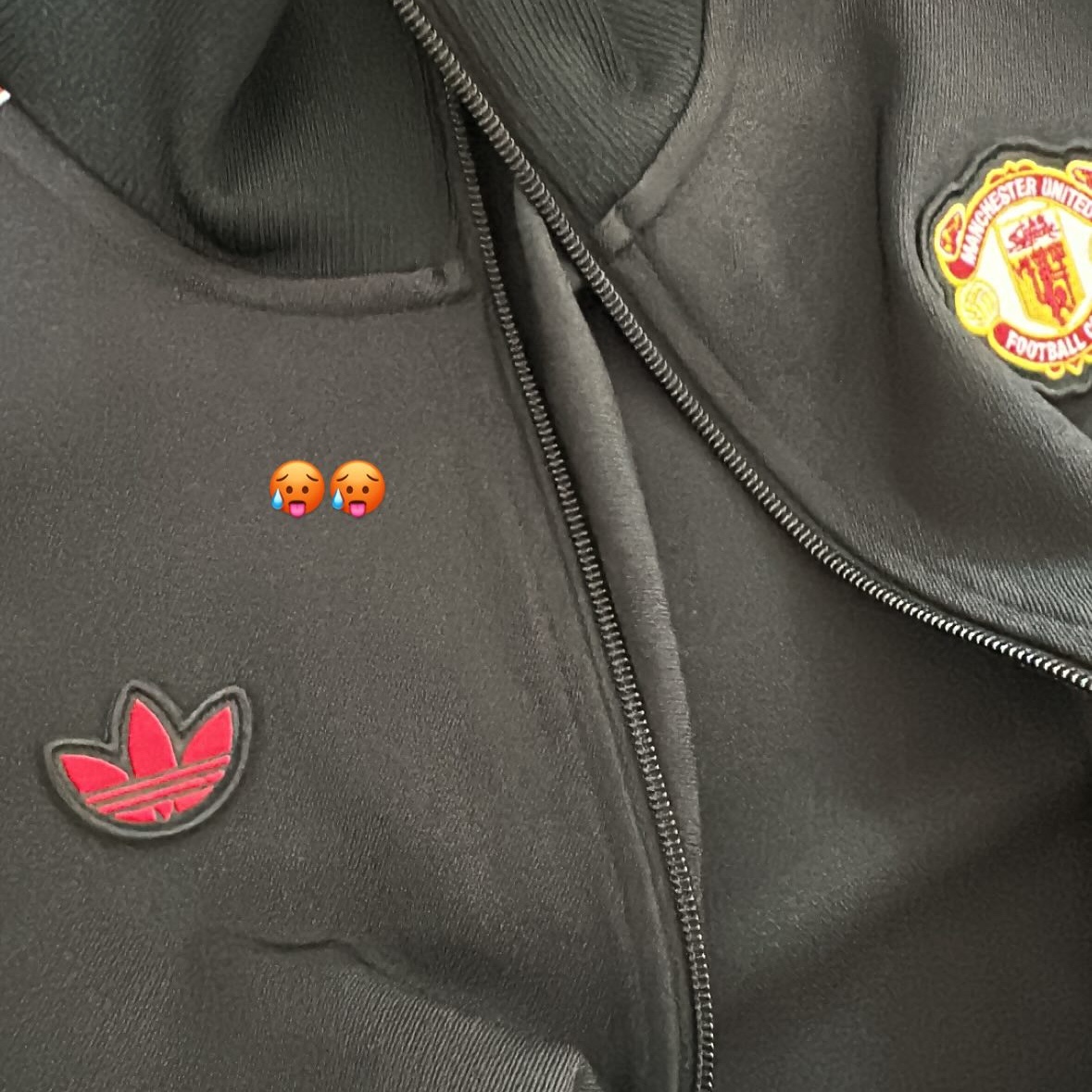 Adidas Manchester United Terrace Icon Track Top Black - KR Sizing 착용 스타일