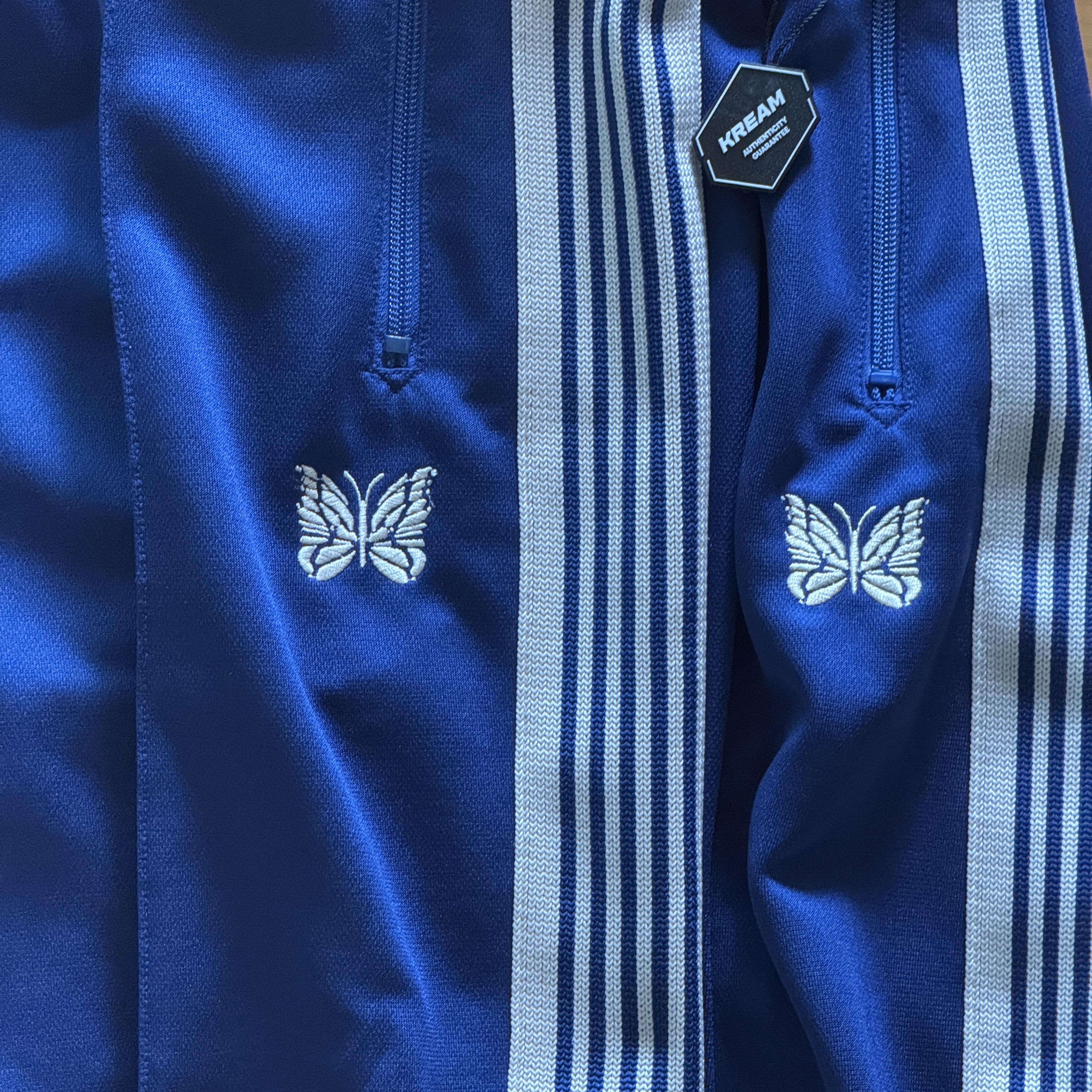 Needles Track Pants Poly Smooth Royal, Needles H.D. Track Pants Poly Smooth Royal 착용 스타일