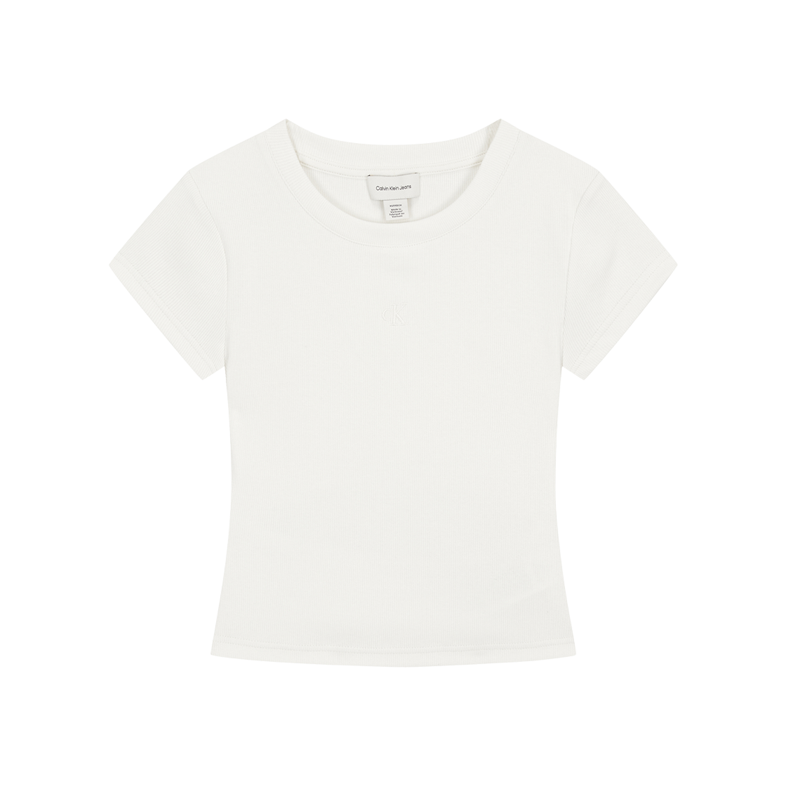 (W) 캘빈 클라인 컷아웃 립 탑 토푸((W) Calvin Klein Cut Out Rib Top Tofu)