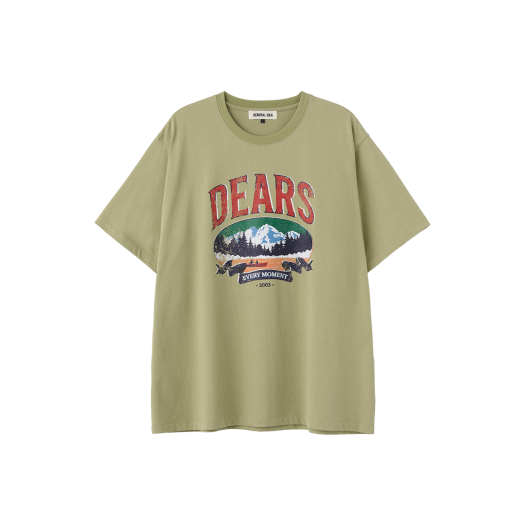 SBE2U01013KHM General Idea Unisex Dears Loose Fit Half T-Shirts Khaki