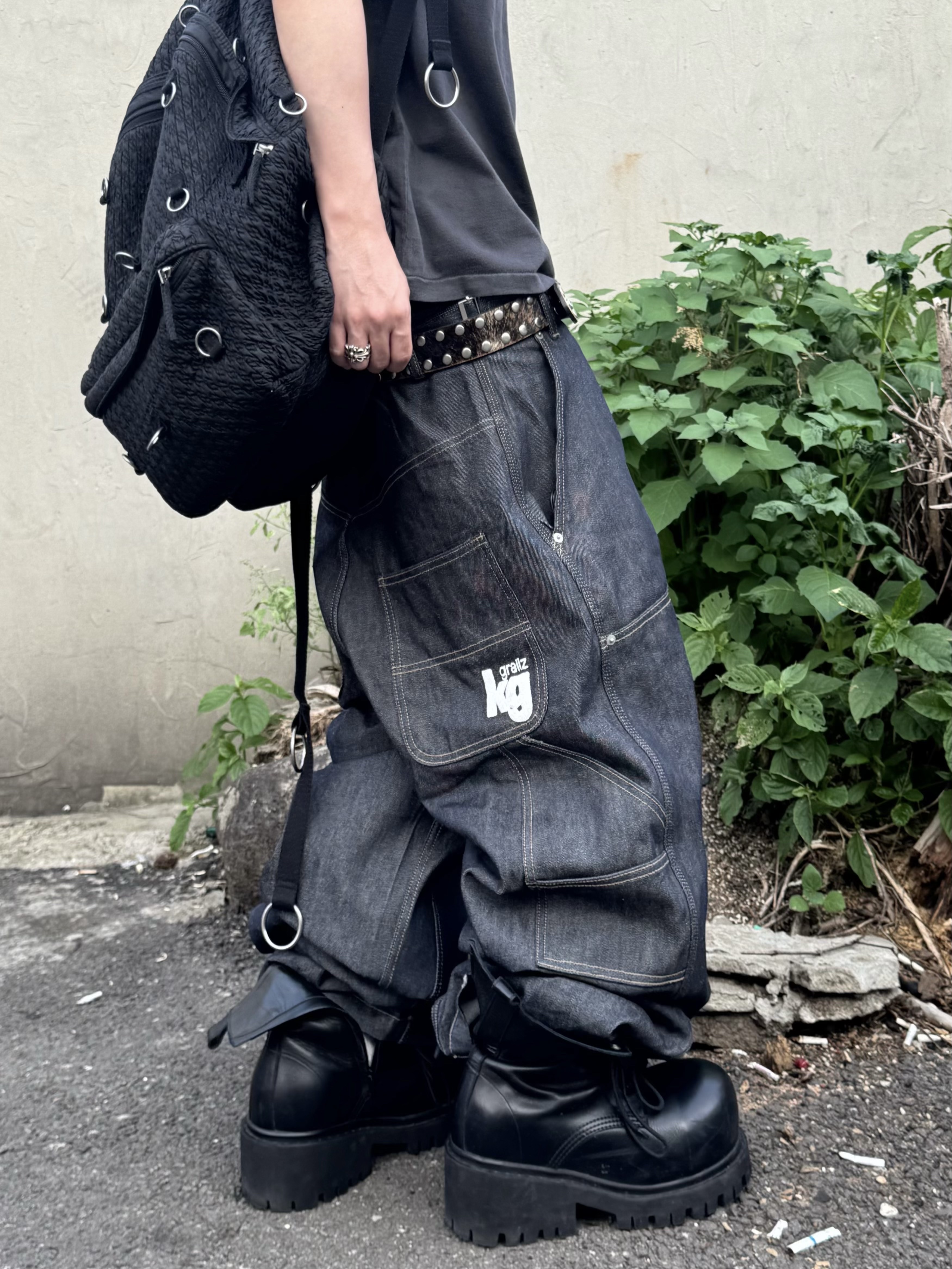 [KREAM 단독] Kamien x KOIN SEOUL K Logo Ball Cap Black, Stussy 8 Ball Studded Belt Raw Cowhide Hair 착용 스타일 - 6