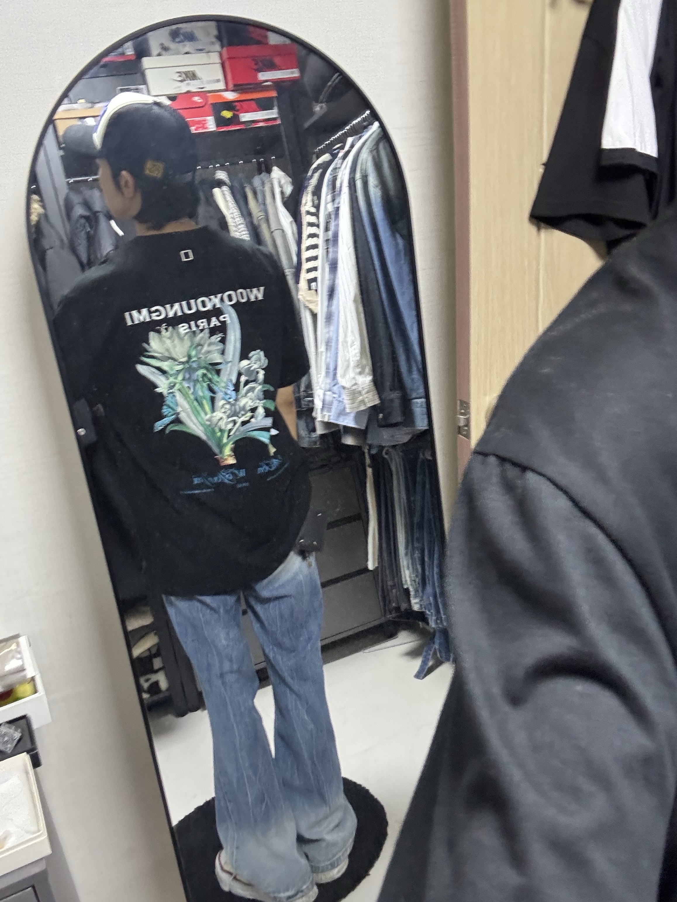 Honey Scoop House HNY Logo Trucker Cap Black, Human Made Animal Keychain #2 Silver 착용 스타일 - 2