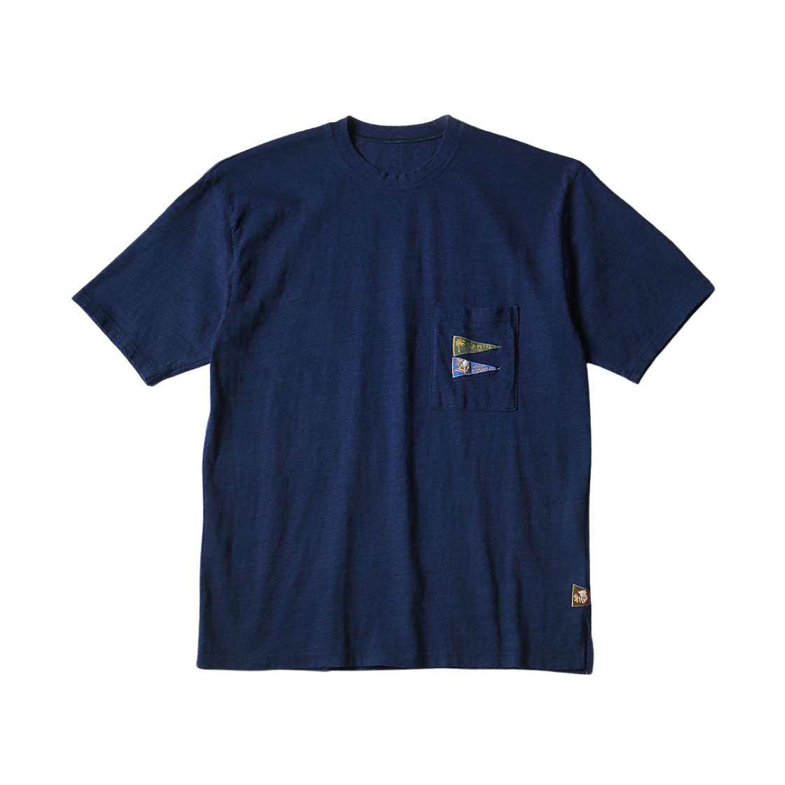 캐피탈 IDG 텐지쿠 패넌트 티셔츠 3 플래그 인디고