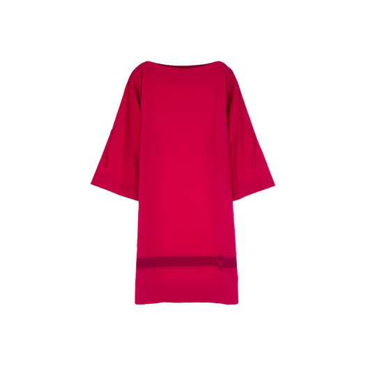 IT867TFAW5LI Hermes Belted Cotton Dress 36 Cherry Pink