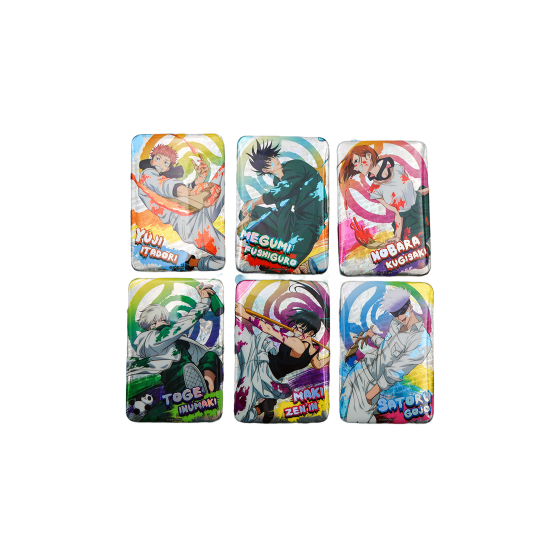 키쿠 주술회전 그래피티 뱃지 6종 세트(KIKU Jujutsu Kaisen Graffiti Badge 6 Kinds Set)