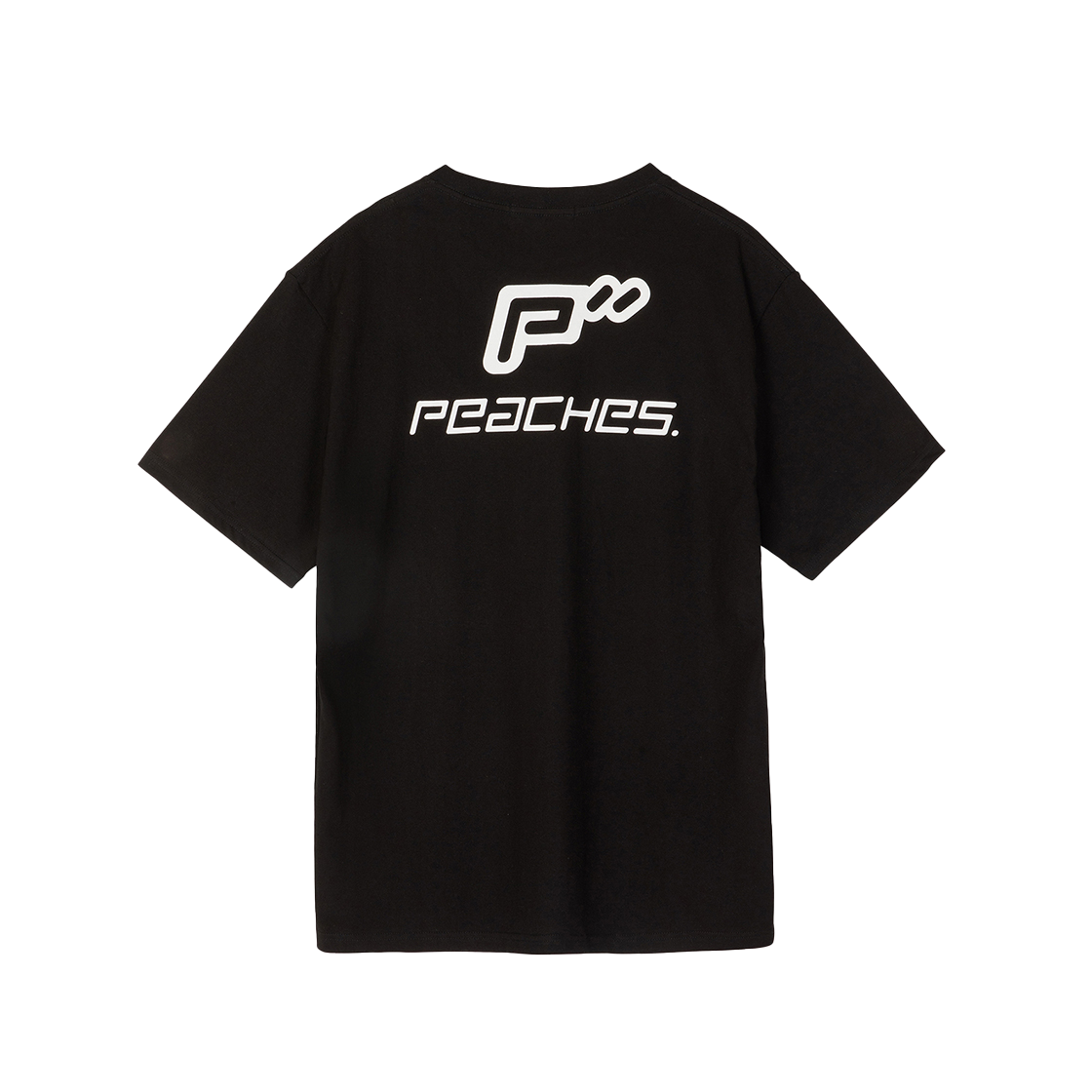 피치스 아웃라인 로고 숏슬리브 티 블랙(Peaches. Outline Logo S/S Tee Black)