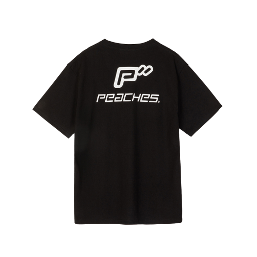 PCS25GXSS003 Peaches. Outline Logo S/S Tee Black