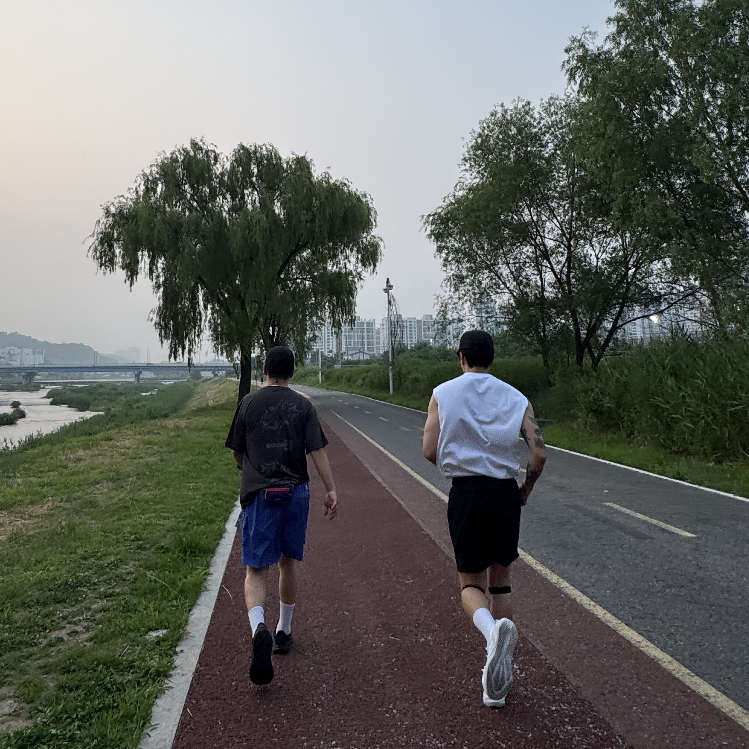 Asics Novablast 5 White Piedmont Grey 착용 스타일 - 1