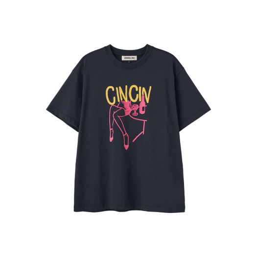 SBE2U01009NAM General Idea Unisex Cin Cin Regular Half T-Shirts Navy