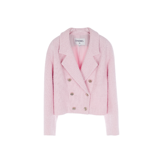 IT4QDBPW9JT6 Chanel 21S Tweed Jacket 34 Light Pink