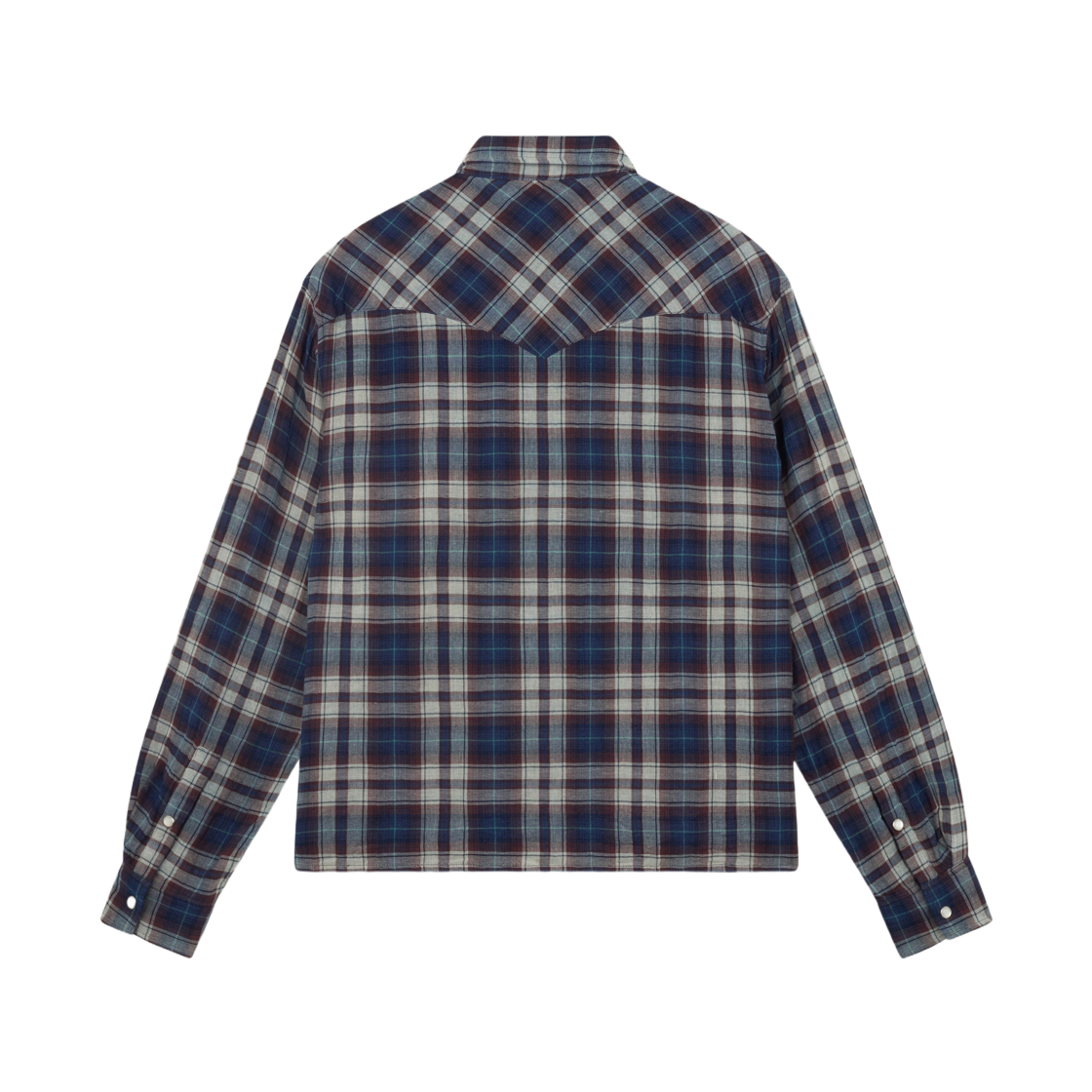 라스벳 플란넬 롱슬리브 웨스턴 셔츠 블루 플레이드(Rassvet Flannel LS Western Shirt Blue Plaid) - 2