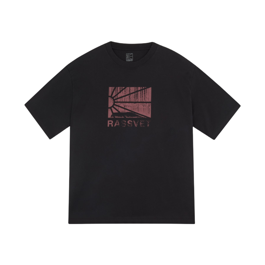 라스벳 레이 로고 티셔츠 블랙(Rassvet Ray Logo T-Shirt Black)
