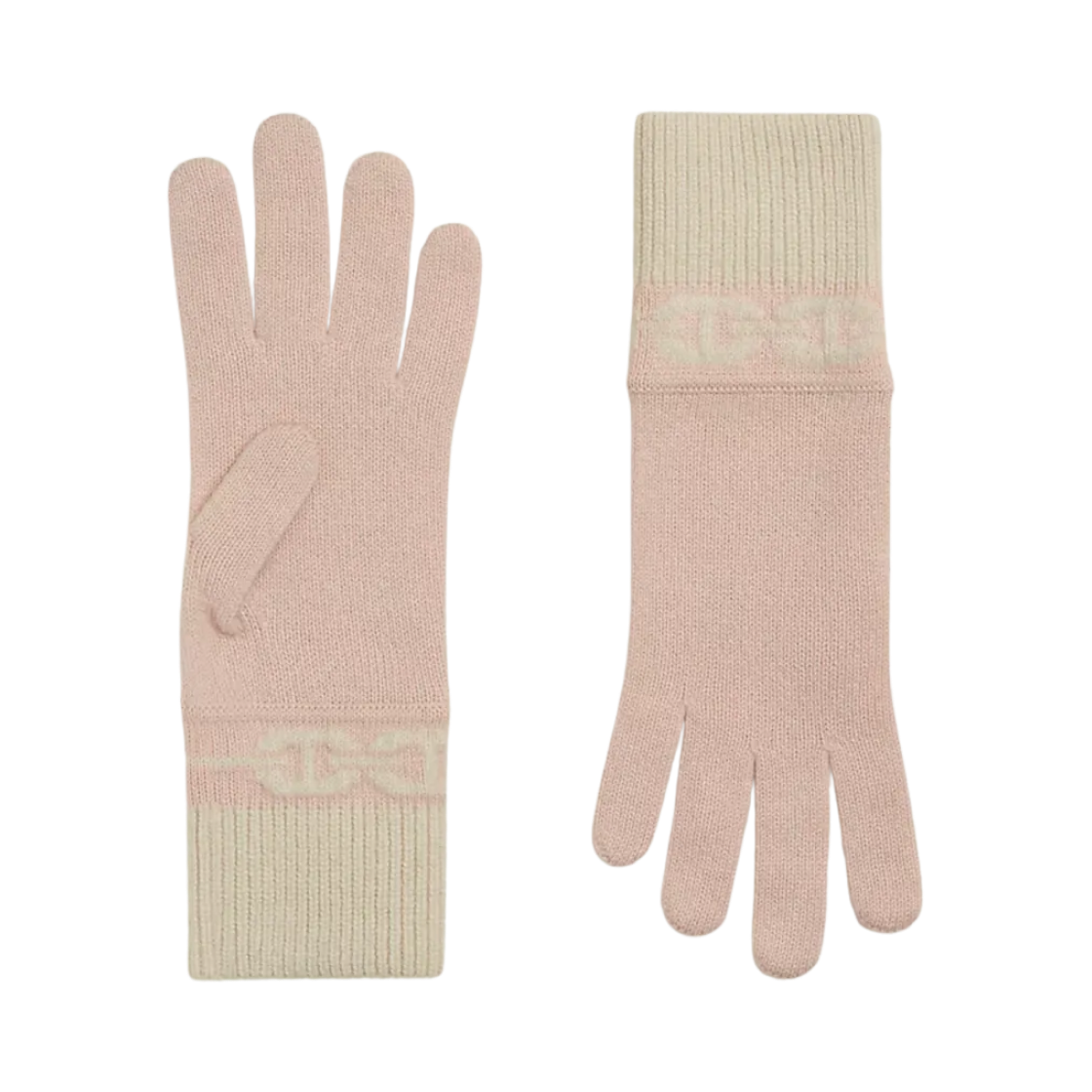 H232006GPO (W) Hermes Heaven Gloves Cashmere & Rose Poodle Ecru