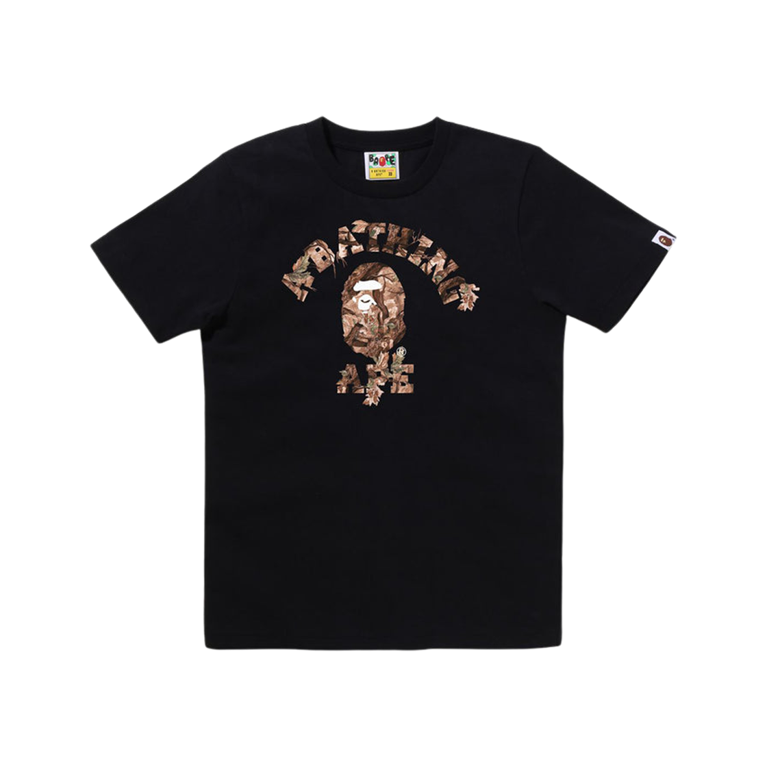 - (W) BAPE Tree Edge Camo College T-Shirt Black